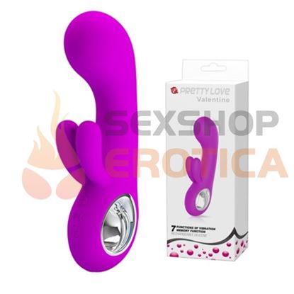 Vibrador con estimulacion clitorial y carga USB